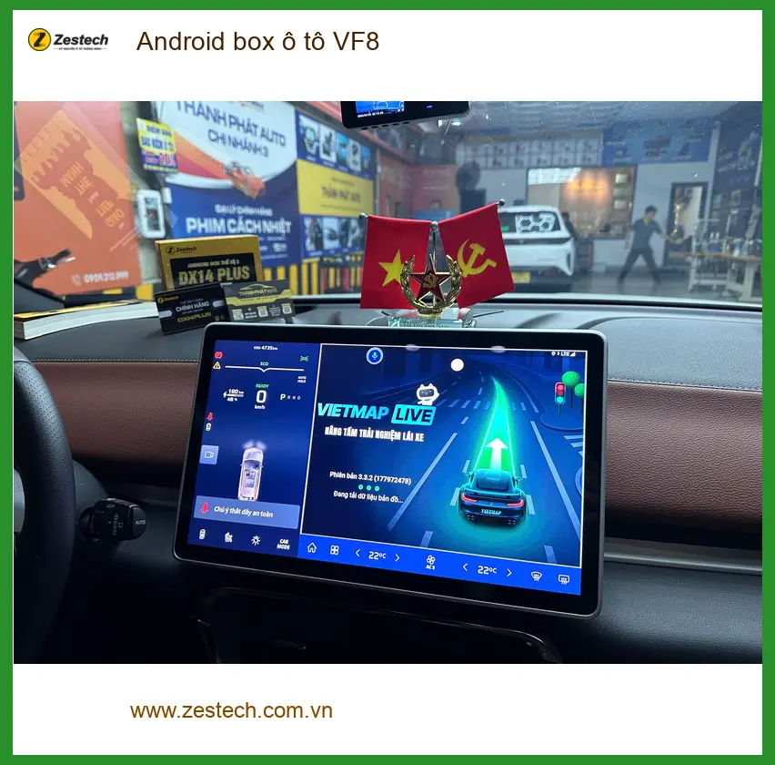 Anh Tùng lắp Android Box ô tô cho VF8 tại Quận Thủ Đức để nâng tầm giải trí trên xe ảnh thực tế 4