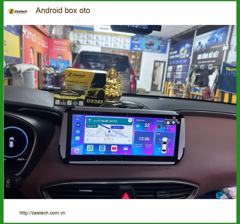 Cô Lan Anh lắp Android box oto cho Mazda CX-5 tại Quận Huyện Nhà Bè để giải trí ảnh thực tế 3