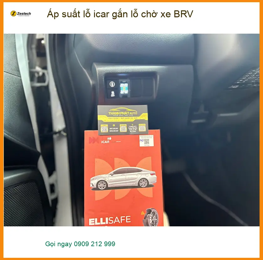 Anh Khang gắn cảm biến áp suất lốp iCar lỗ chờ xe BRV tại Quận Thủ Đức ảnh thực tế 2