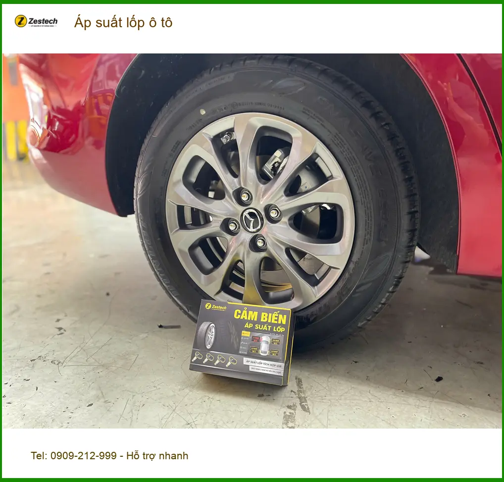 Anh Quang lắp áp suất lốp ô tô Hyundai SantaFe tại Bình Chánh để yên tâm lái xe ảnh thực tế 2
