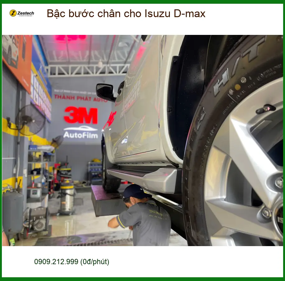 Anh Quang lắp bậc bước chân Isuzu D-max tại Quận Bình Thạnh vì xe hơi cao ảnh thực tế 4