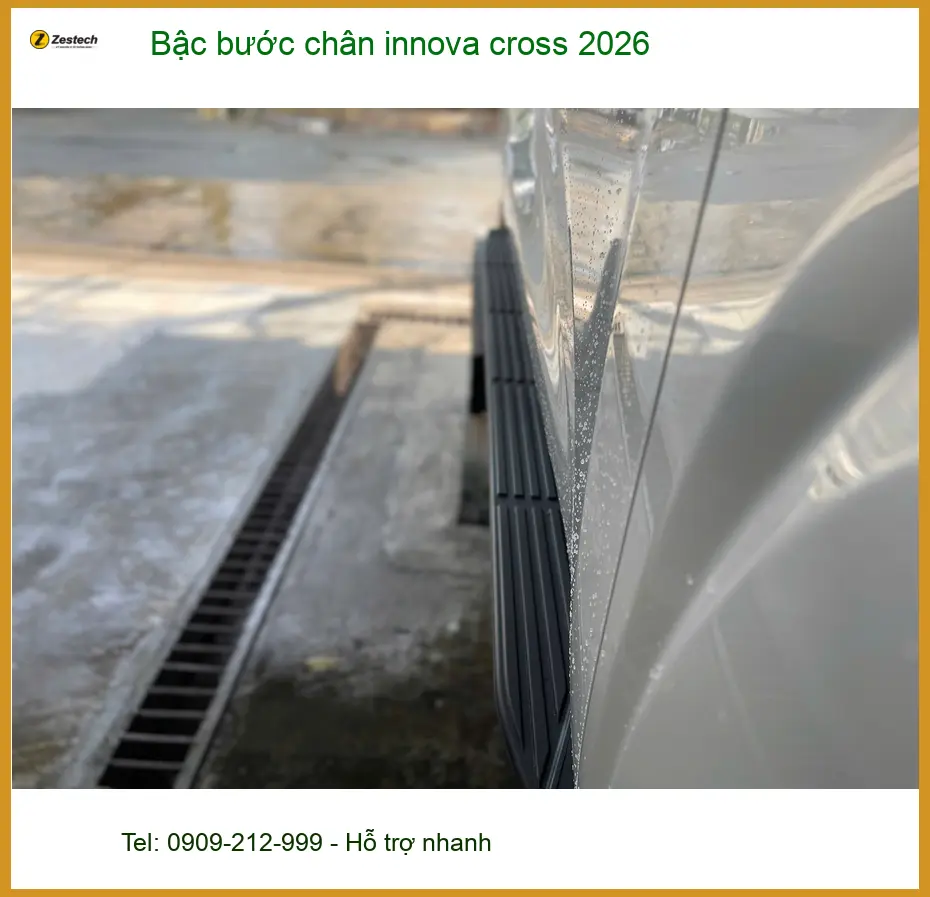 Anh Cường lắp bậc bước chân Innova Cross 2026 tại Quận Tân Bình ảnh thực tế 2