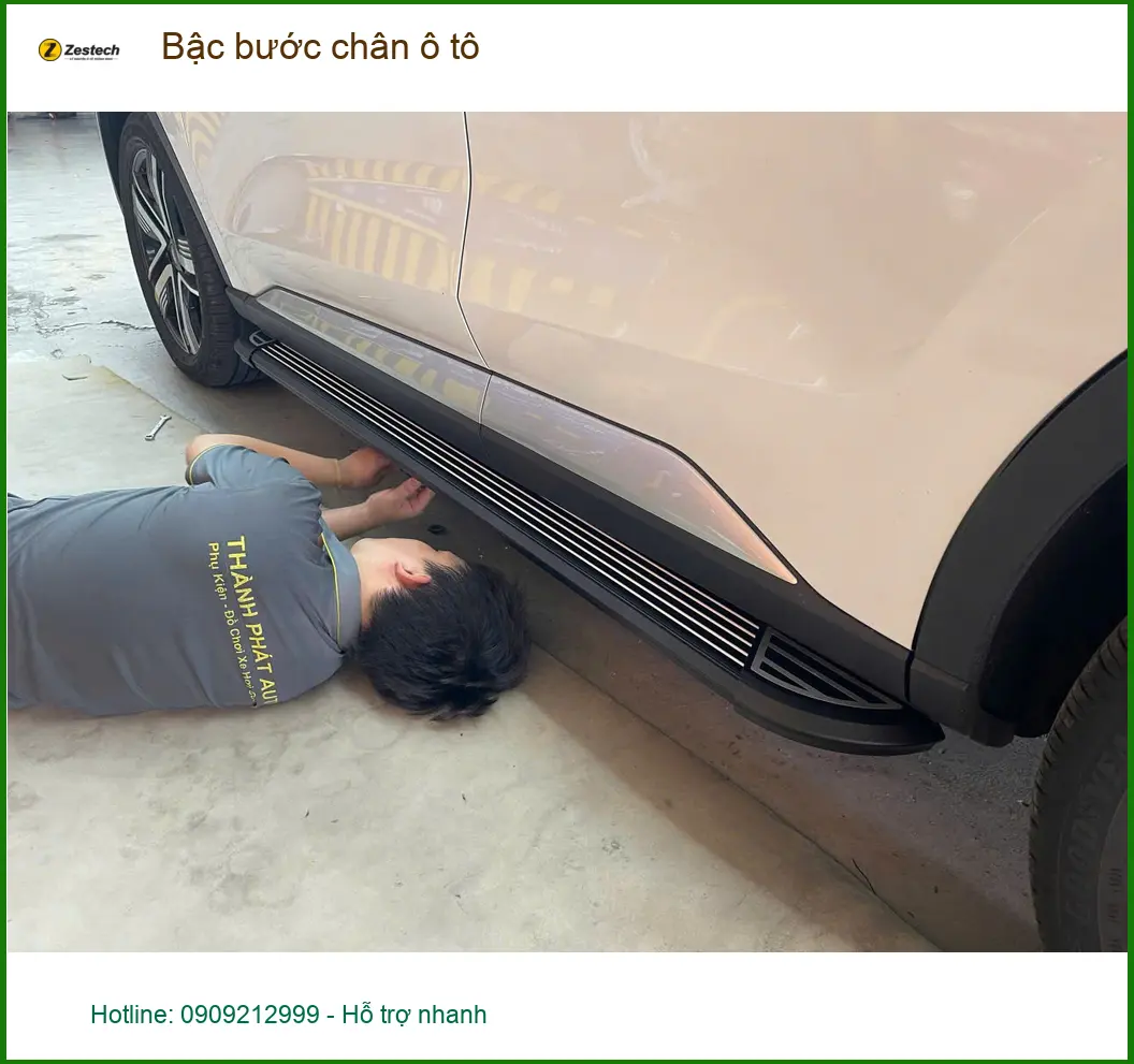 Chị Lan Anh lắp bậc bước chân ô tô cho Hyundai Santa Fe tại Quận 9