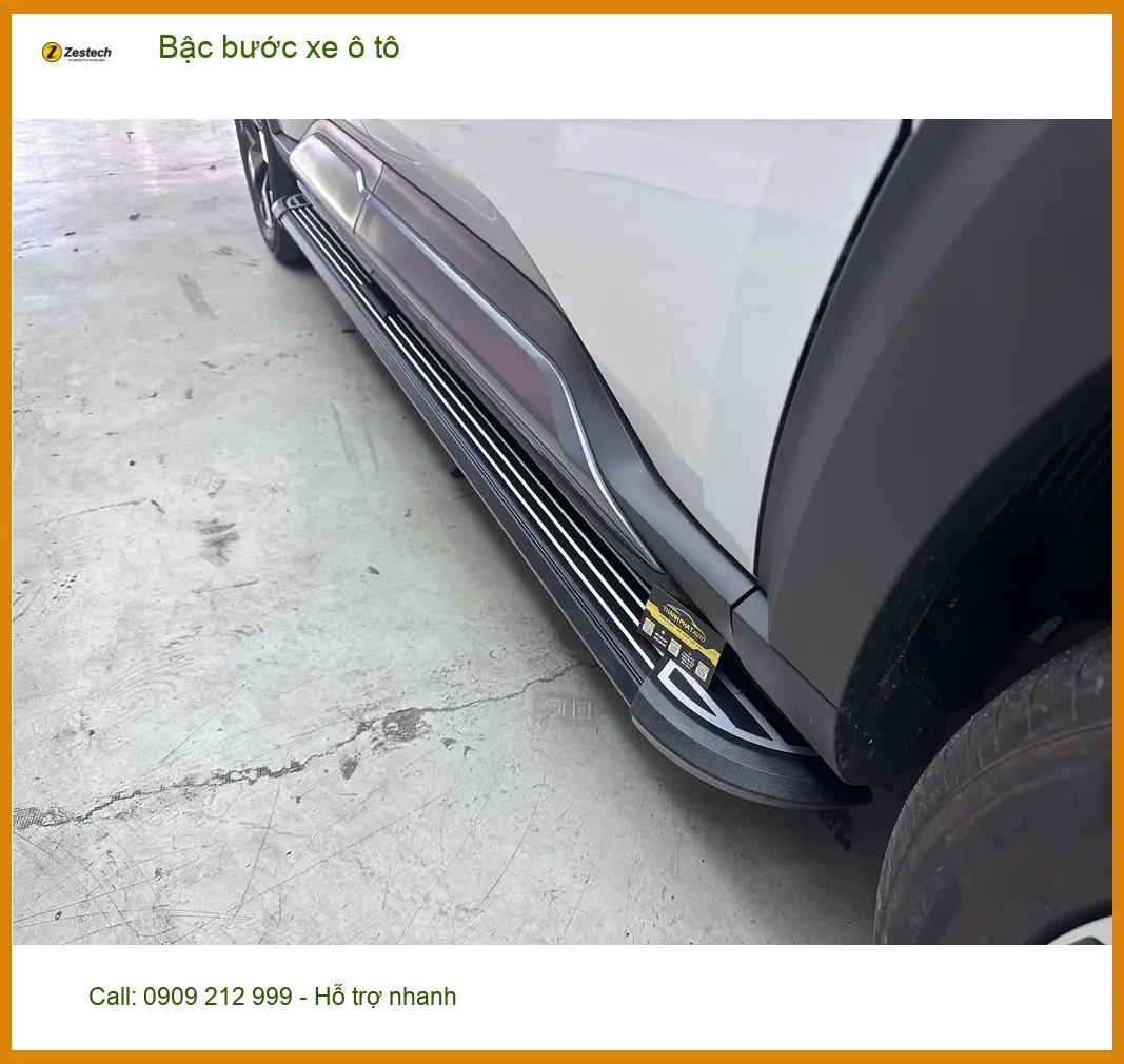 Chị Yến lắp bậc bước xe ô tô Ford Everest ở Nhà Bè để trẻ em lên xuống an toàn ảnh thực tế 4