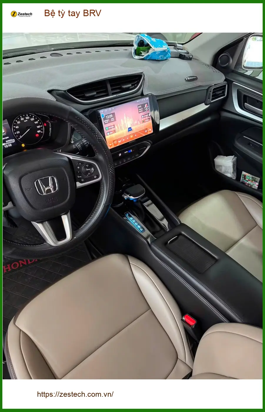 Anh Quân lắp bệ tỳ tay Honda BRV tại Hóc Môn để hành trình dài đỡ mỏi ảnh thực tế 4