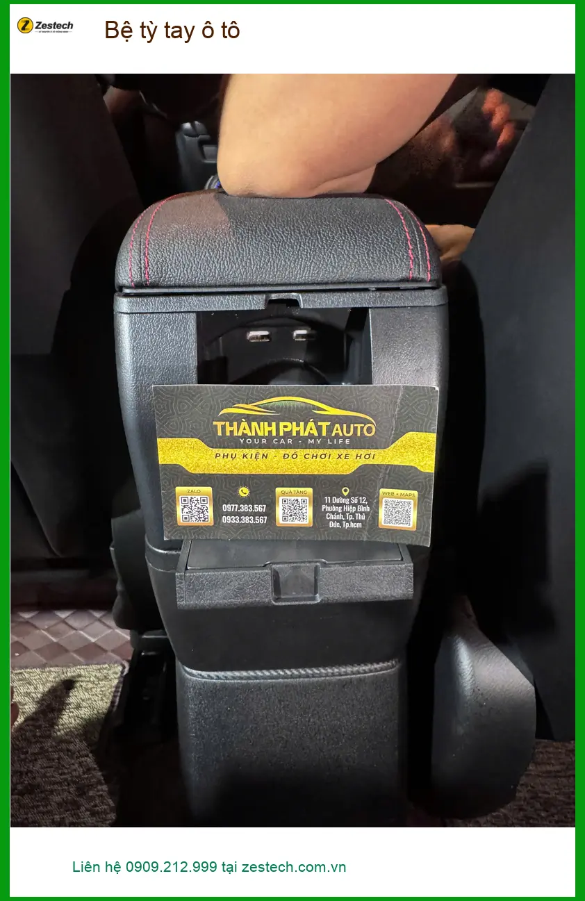 Bác Vinh lắp bệ tỳ tay ô tô cho Honda Civic tại Quận 2 để lái xe tiện nghi hơn ảnh thực tế 2