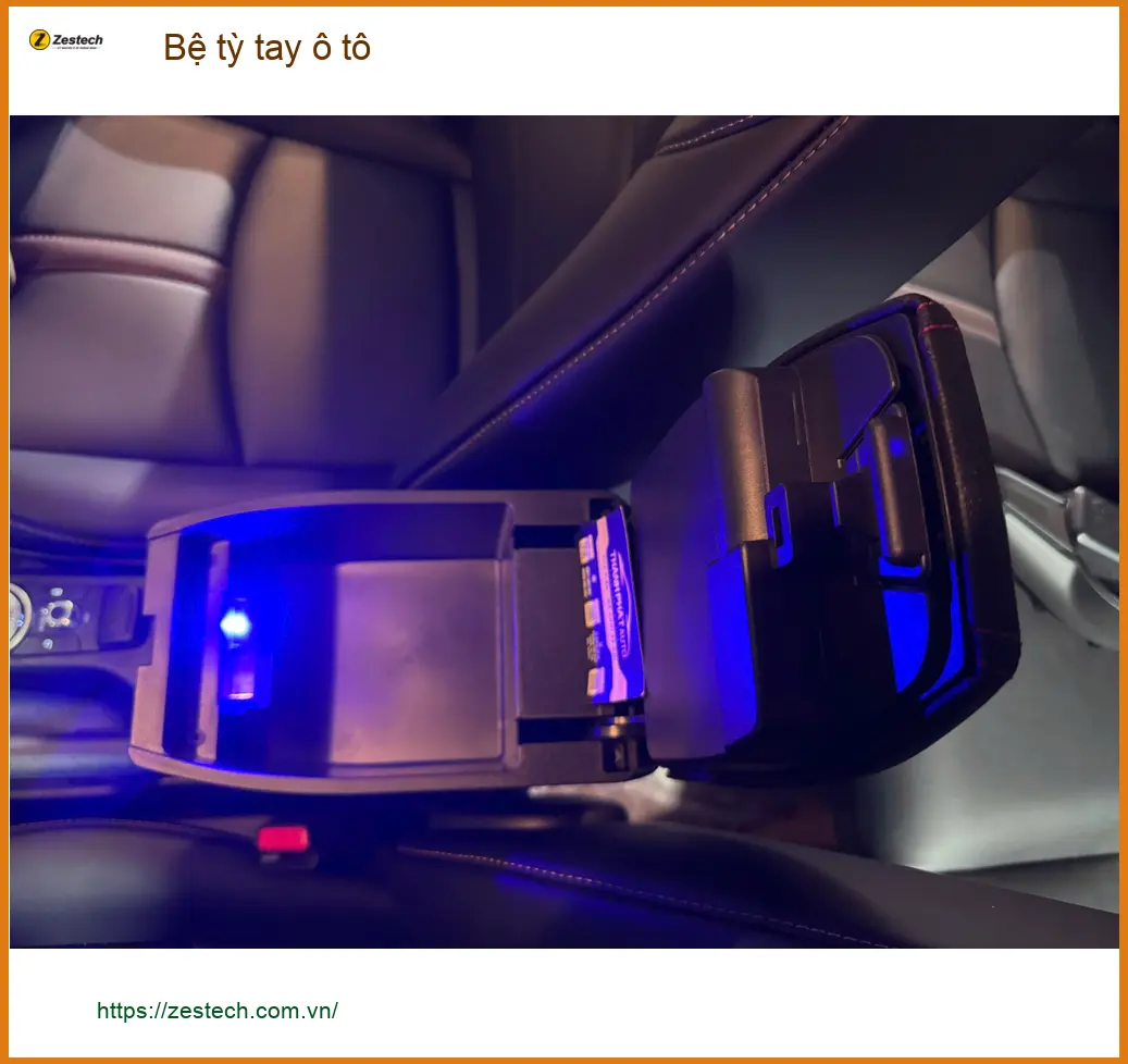 Chú Phi lắp bệ tỳ tay ô tô cho Hyundai Accent ở Gò Vấp để lái xe đỡ mỏi ảnh thực tế 2