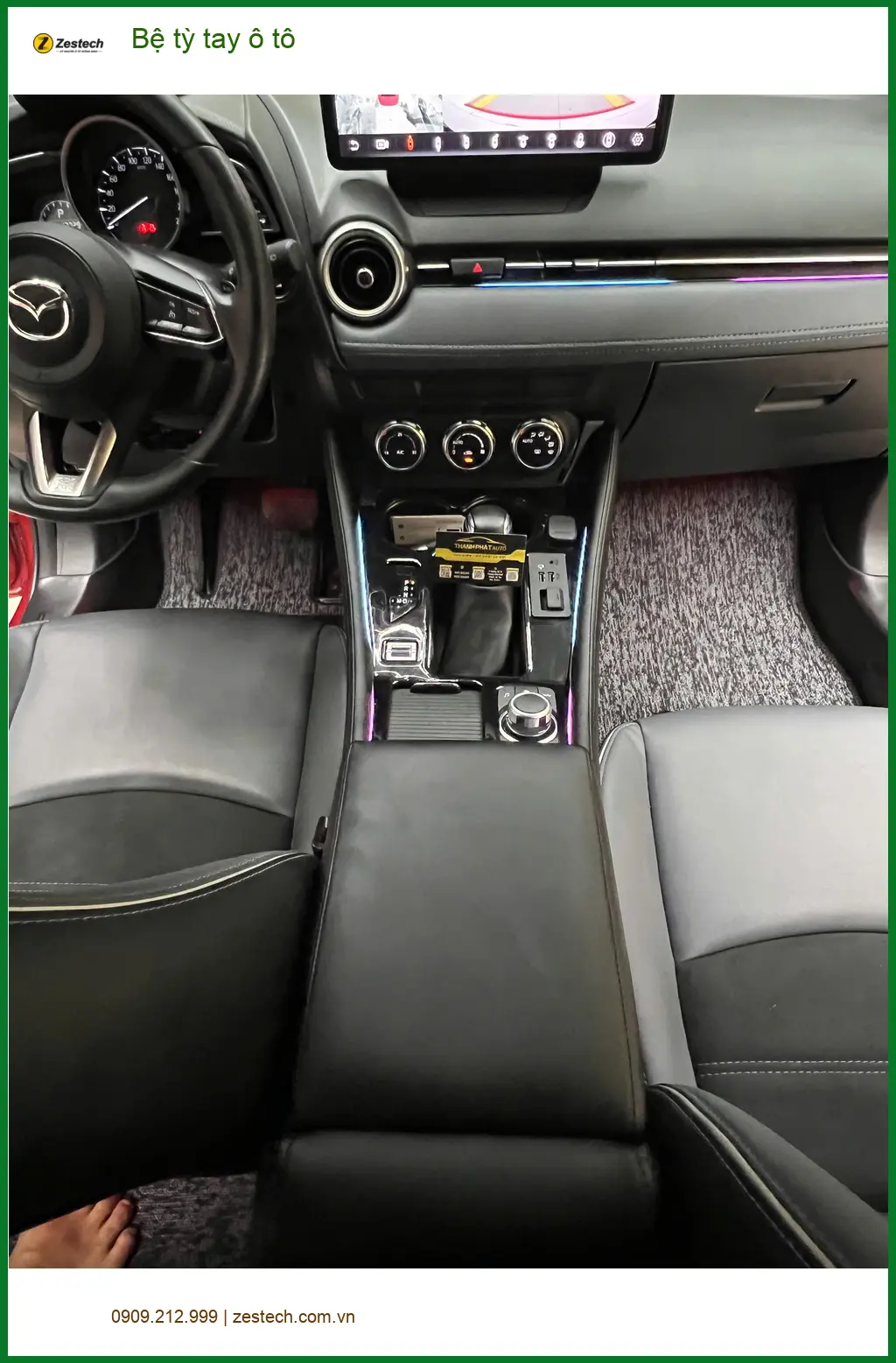 Anh Minh lắp Bệ tỳ tay ô tô cho Hyundai Accent tại Quận 2 để đỡ mỏi tay khi lái xe ảnh thực tế 2