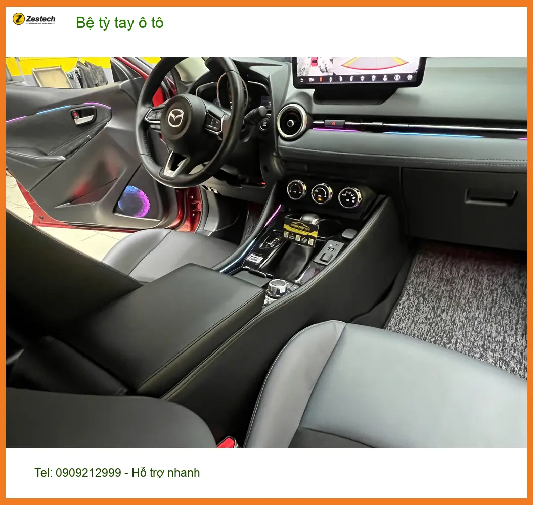 Anh Kiên lắp bệ tỳ tay ô tô cho Honda CRV tại Quận 12 để lái xe đỡ mỏi tay