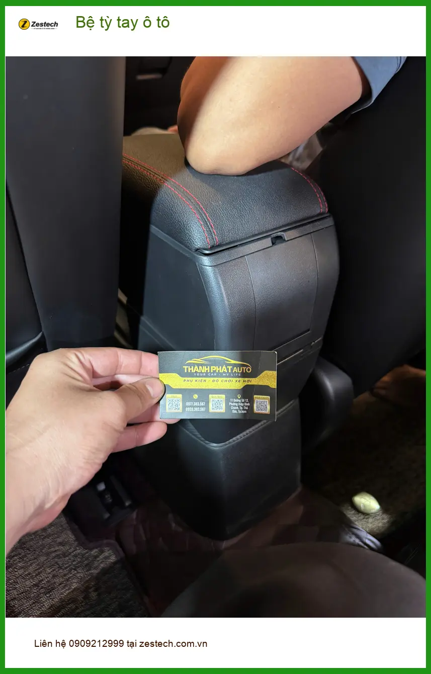Chị Diệp lắp bệ tỳ tay ô tô cho Hyundai Accent tại Quận 9 giảm mỏi tay ảnh thực tế 4