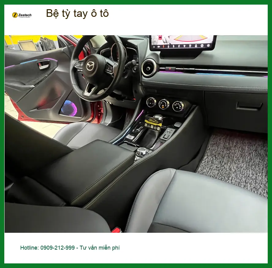Chú Sỹ lắp bệ tỳ tay ô tô Hyundai Accent tại Quận 1 để lái xe đỡ mỏi ảnh thực tế 3