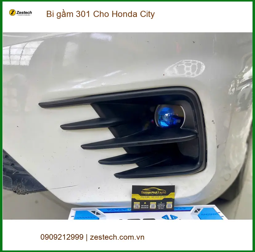 Chị Mai lắp bi gầm 301 cho Honda City tại Tân Bình cải thiện tầm nhìn ảnh thực tế 4