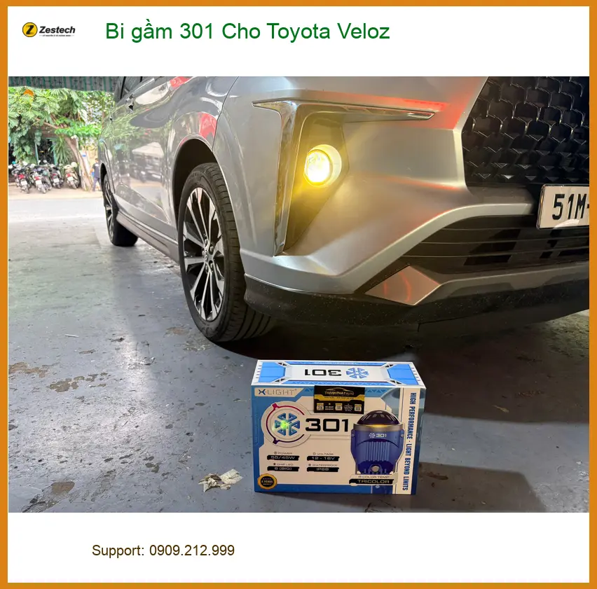 Anh Duy lắp bi gầm 301 cho Toyota Veloz tại Nhà Bè ảnh thực tế 4