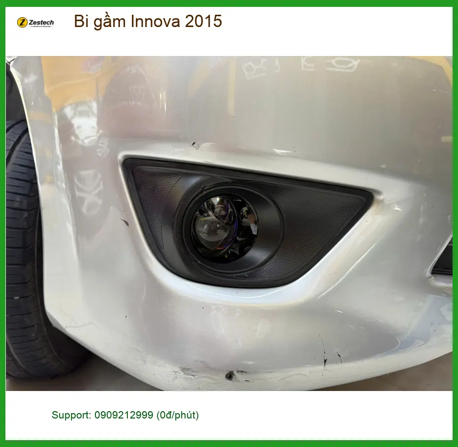 Anh Khang độ bi gầm cho Toyota Innova 2015 tại Gò Vấp vì thường xuyên đi công tác đêm