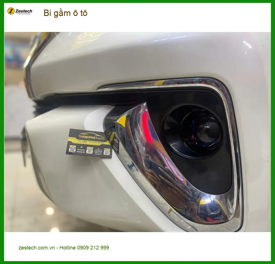 Anh Tùng độ bi gầm ô tô cho Hyundai Accent tại Củ Chi vì thường đi đêm ảnh thực tế 2