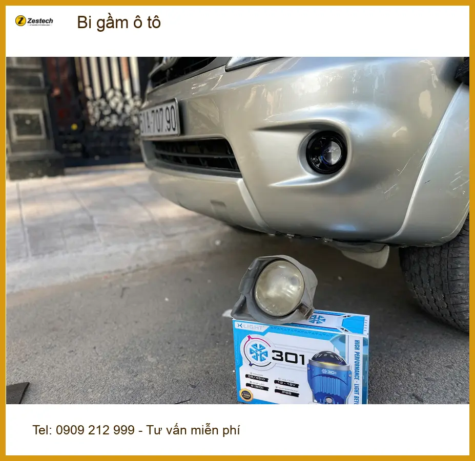 Cô Thảo lắp bi gầm ô tô Kia Sorento tại Thủ Đức, lái xe an toàn hơn khi mưa