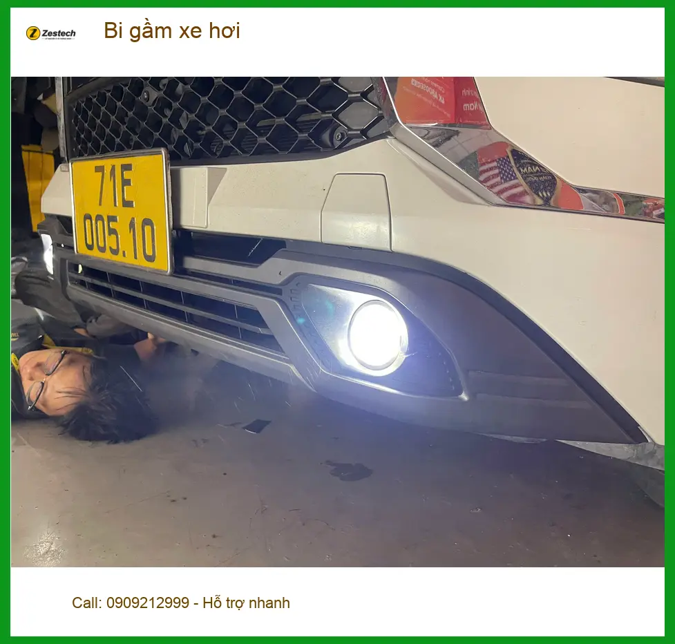 Anh Minh độ bi gầm xe hơi Hyundai Accent tại Quận 7 vì thường xuyên đi đêm đường vắng ảnh thực tế 3