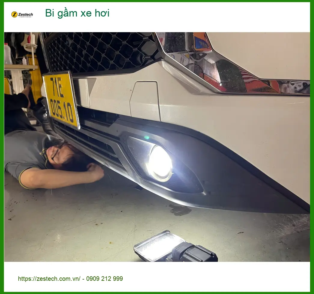 Anh Minh độ bi gầm xe hơi Hyundai Accent tại Quận 7 vì thường xuyên đi đêm đường vắng ảnh thực tế 4