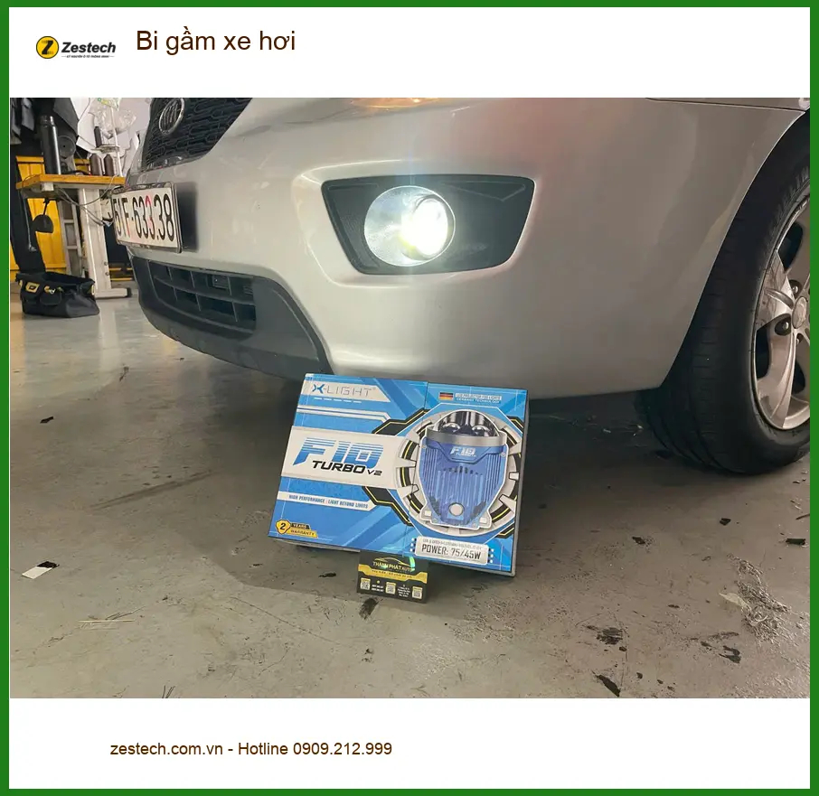 Anh Kiên độ bi gầm xe hơi Hyundai Creta tại Hóc Môn để cải thiện tầm nhìn ban đêm