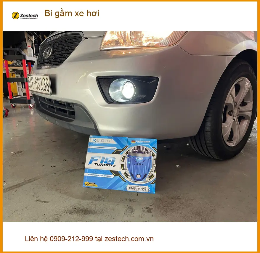 Anh Kiên độ bi gầm xe hơi Hyundai Creta tại Hóc Môn để cải thiện tầm nhìn ban đêm ảnh thực tế 2