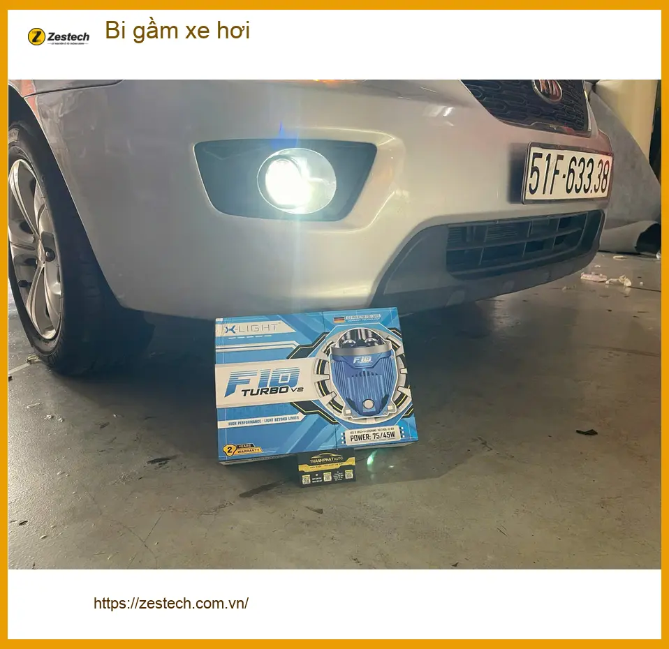 Anh Kiên độ bi gầm xe hơi Hyundai Creta tại Hóc Môn để cải thiện tầm nhìn ban đêm ảnh thực tế 4