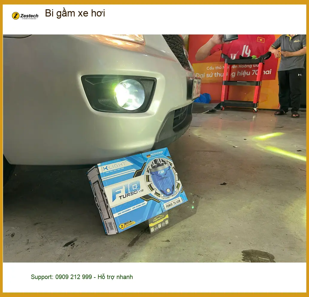 Anh Kiên độ bi gầm xe hơi Hyundai Creta tại Hóc Môn để cải thiện tầm nhìn ban đêm ảnh thực tế 5