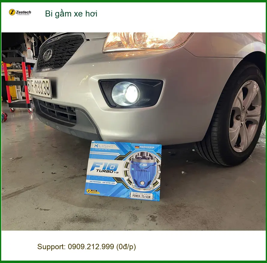 Anh Đạt lắp bi gầm xe hơi Hyundai Santa Fe tại Quận 2 vì đèn zin kém sáng ảnh thực tế 4