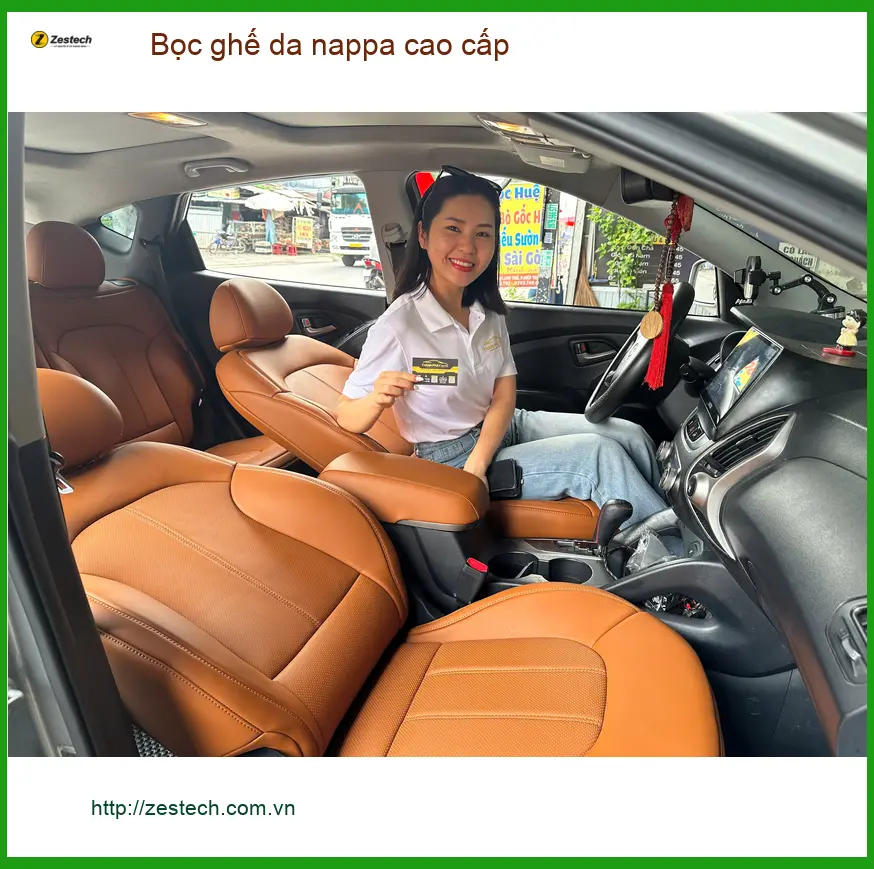 Chị Thảo bọc ghế da nappa cao cấp cho Hyundai Accent tại Quận 1. ảnh thực tế 2
