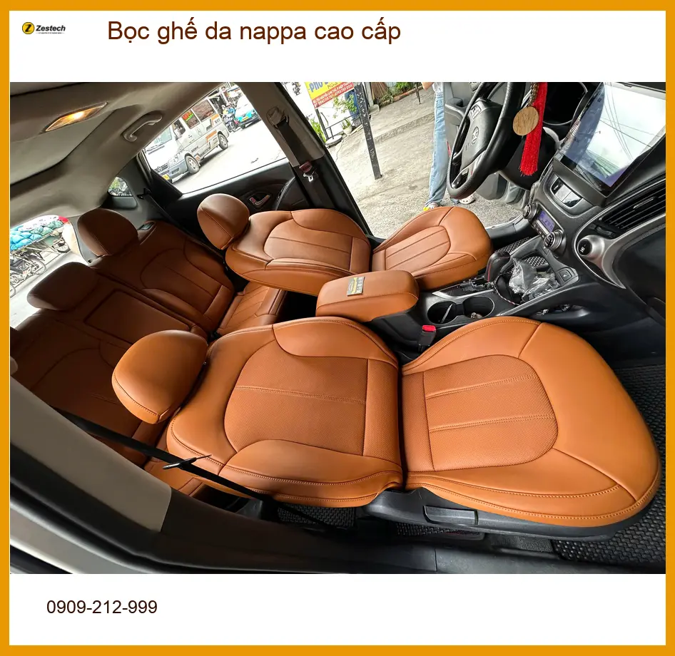 Chị Thảo bọc ghế da nappa cao cấp cho Hyundai Accent tại Quận 1. ảnh thực tế 3