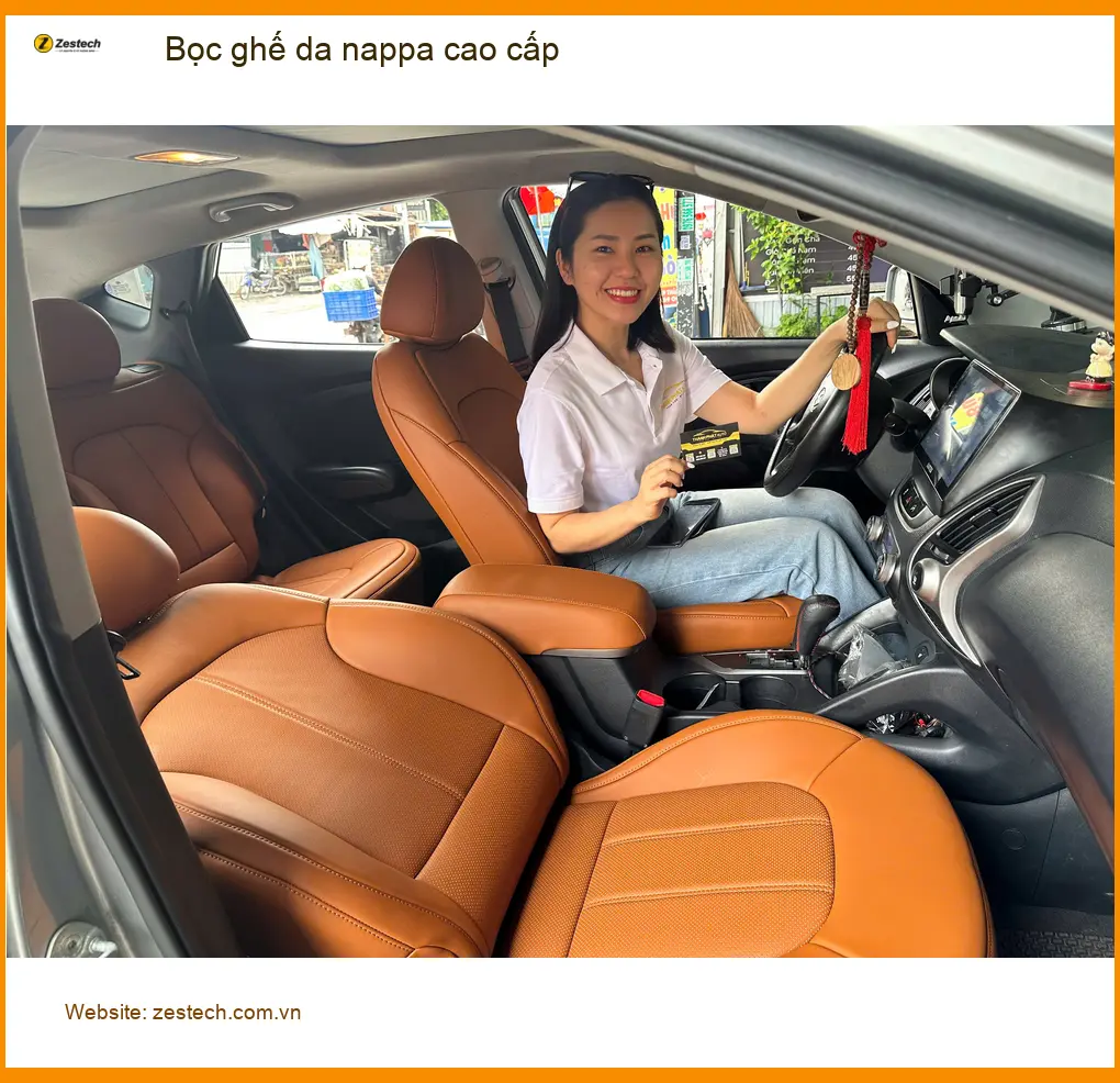 Chị Thảo bọc ghế da nappa cao cấp cho Hyundai Accent tại Quận 1. ảnh thực tế 5