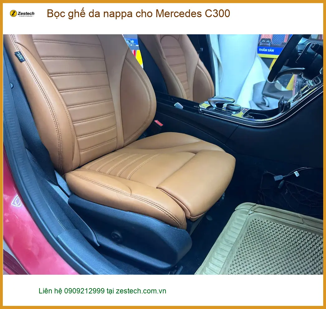 Chị Kim bọc ghế da Nappa Mercedes C300 Quận 9 để xe luôn mới ảnh thực tế 2