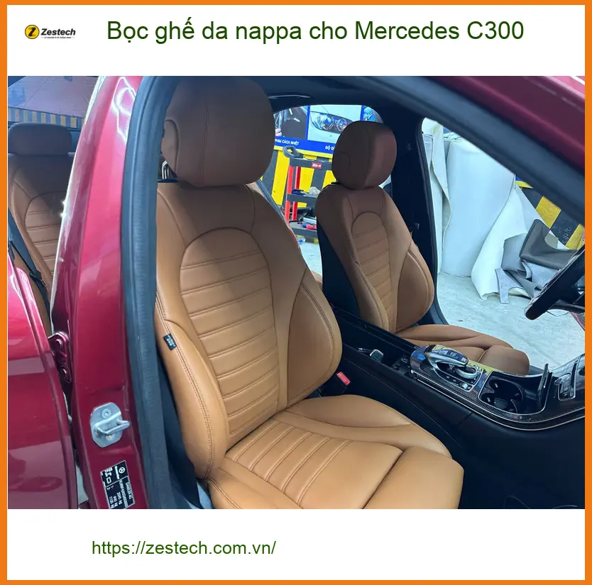 Chị Diễm bọc ghế da Nappa cho Mercedes C300 tại Quận 11 để nâng tầm không gian nội thất ảnh thực tế 3