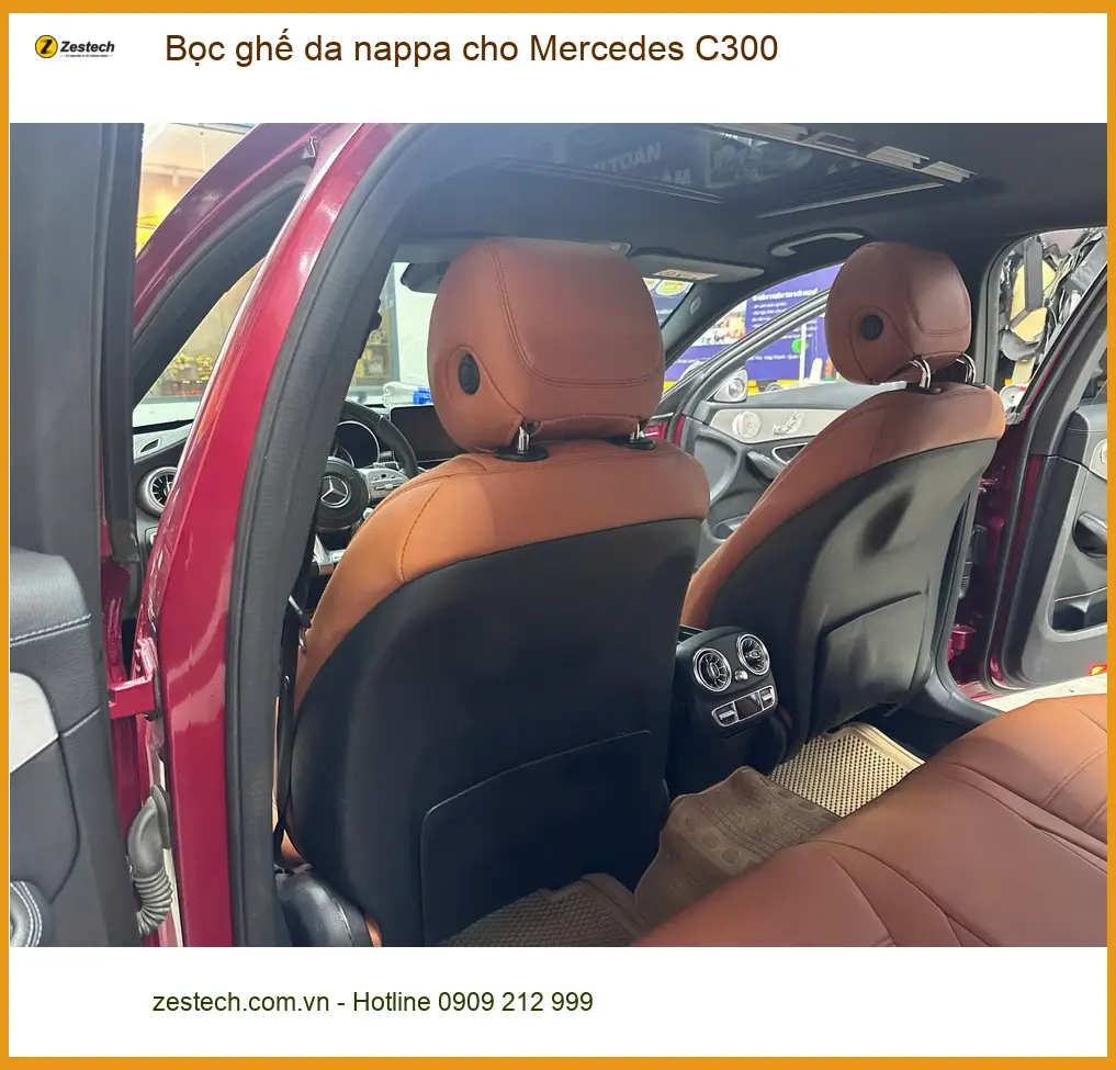 Chị Thảo bọc ghế da nappa Mercedes C300 tại Hóc Môn uy tín, chuyên nghiệp