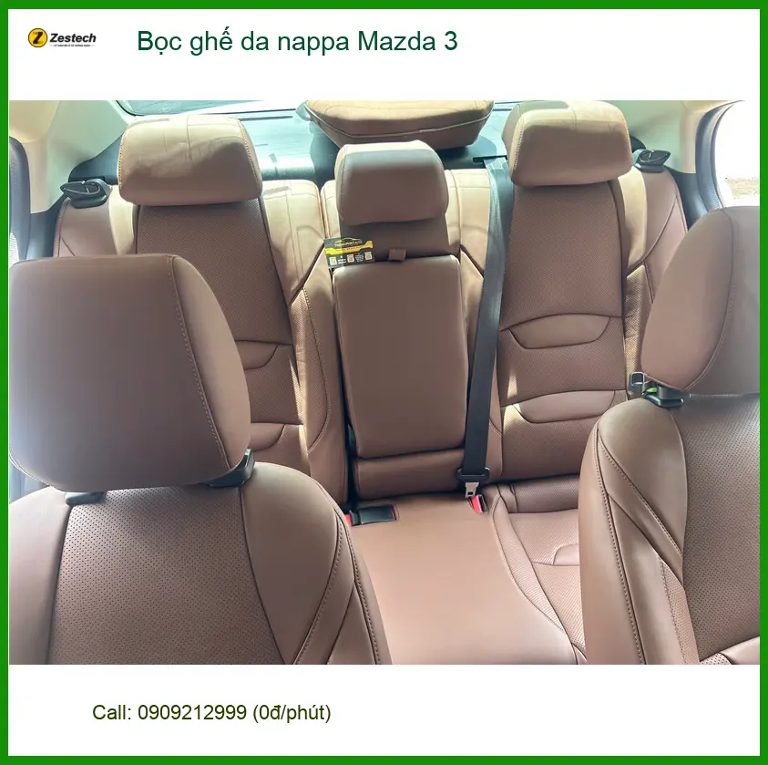 Anh Minh bọc ghế da Nappa Mazda 3 Quận Bình Thạnh vì nội thất ẩm mốc