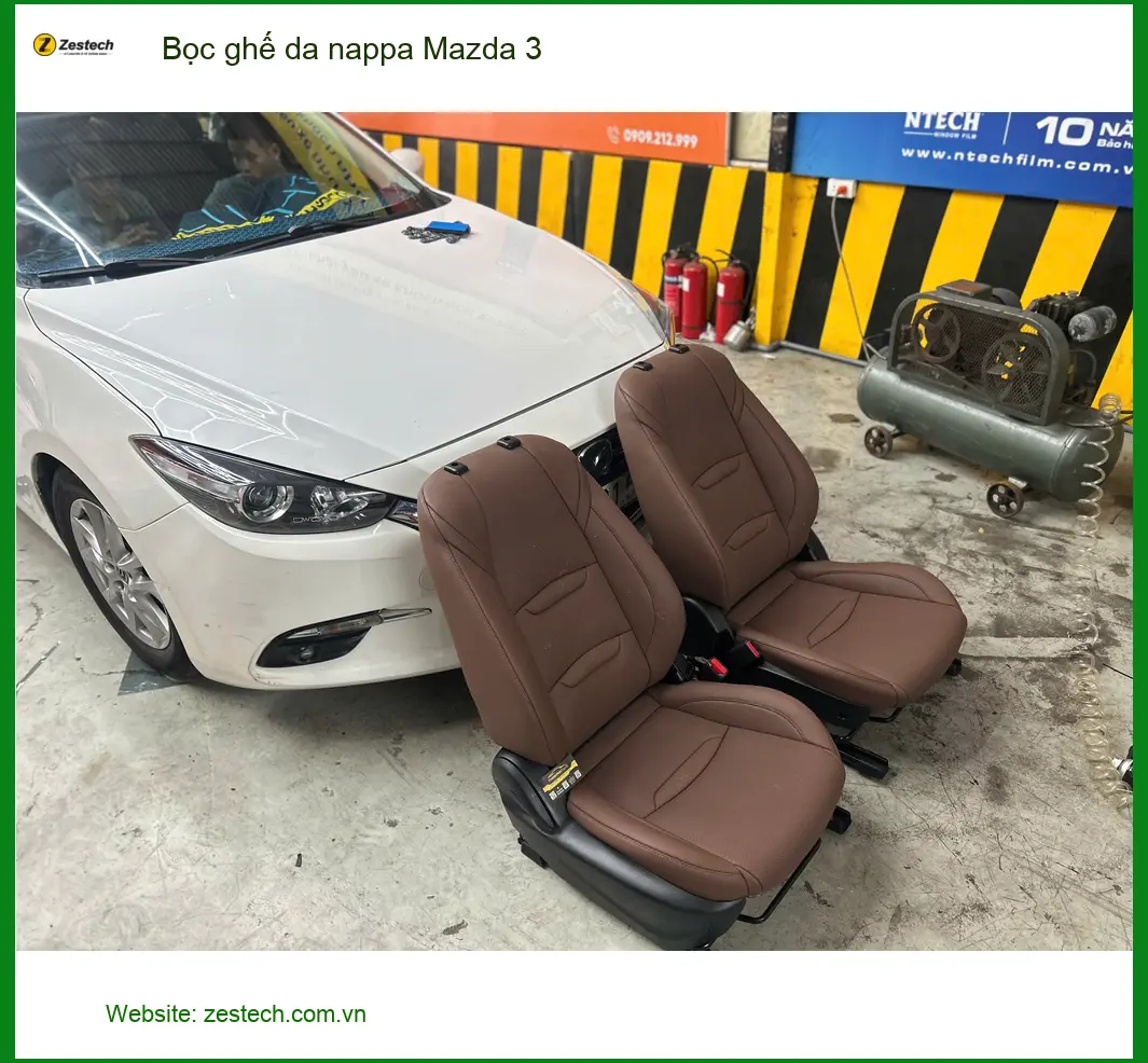 Anh Minh bọc ghế da Nappa Mazda 3 Quận Bình Thạnh vì nội thất ẩm mốc ảnh thực tế 3