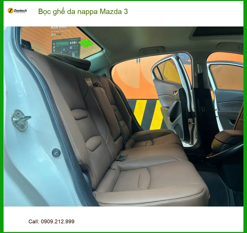 Anh Minh bọc ghế da Nappa Mazda 3 Quận Bình Thạnh vì nội thất ẩm mốc ảnh thực tế 4