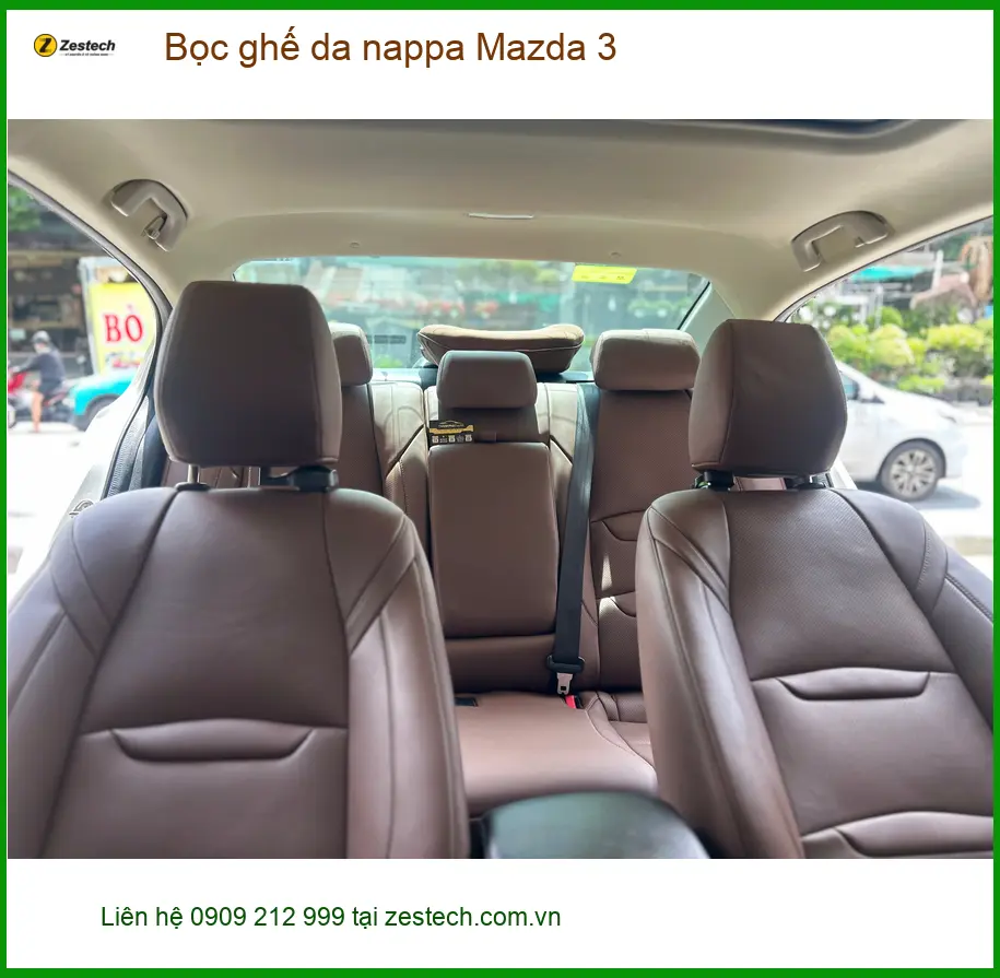 Anh Minh bọc ghế da Nappa Mazda 3 Quận Bình Thạnh vì nội thất ẩm mốc ảnh thực tế 5