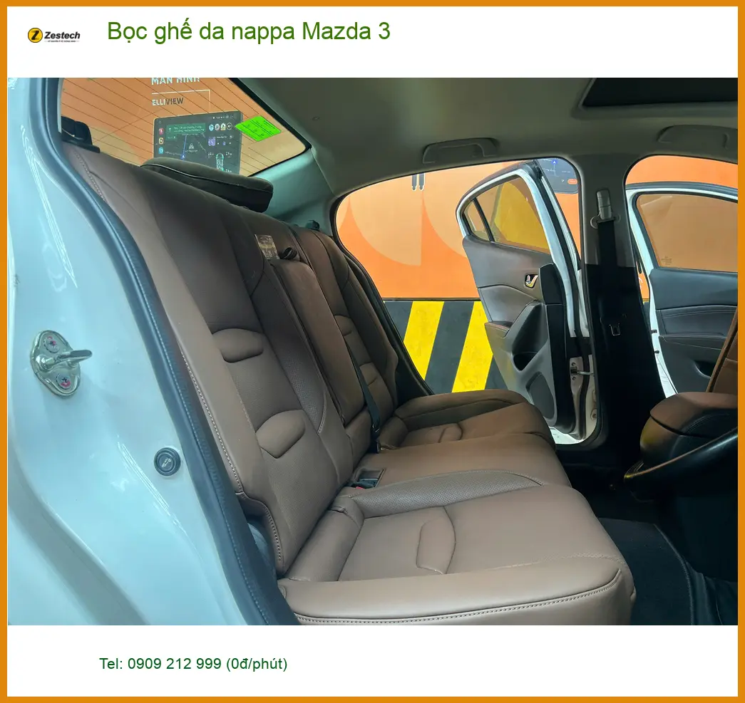 Anh Khải bọc ghế da nappa Mazda 3 tại Quận 4 để nâng tầm nội thất xe