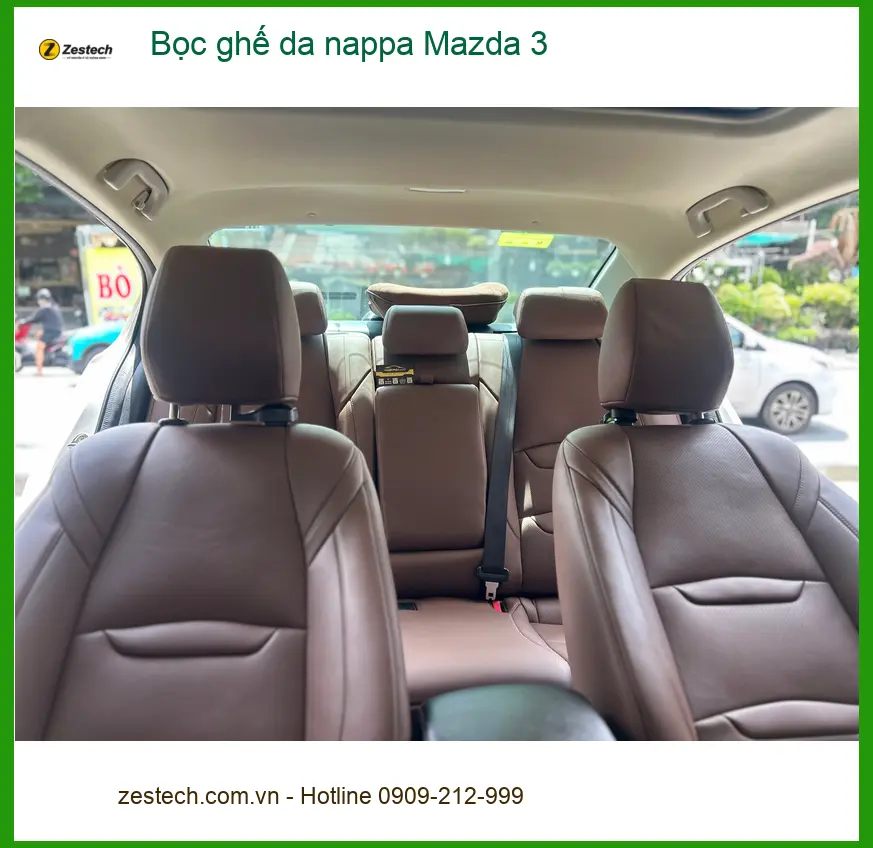Anh Khải bọc ghế da nappa Mazda 3 tại Quận 4 để nâng tầm nội thất xe ảnh thực tế 2