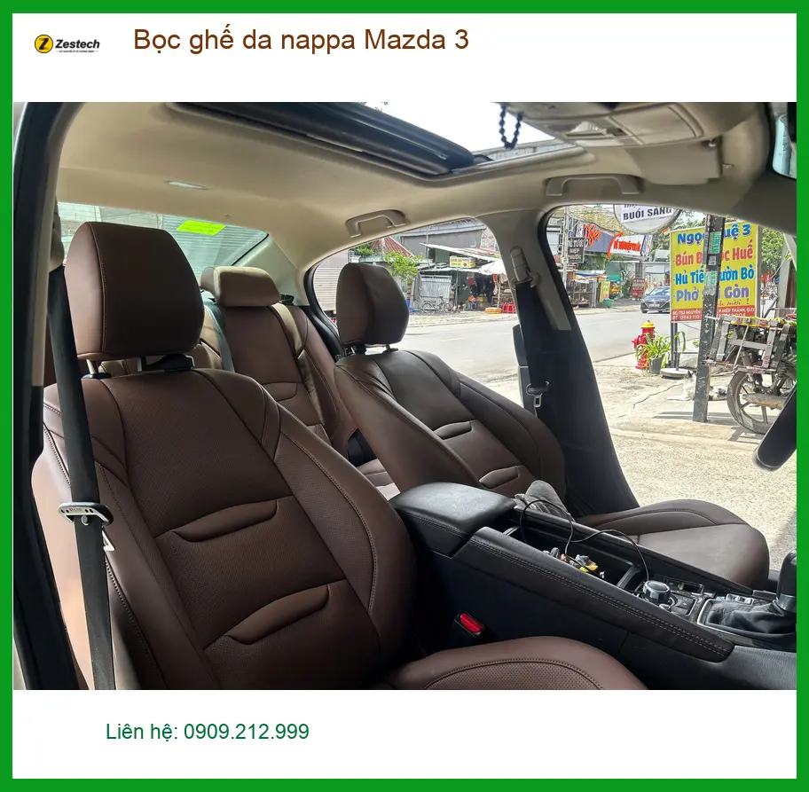 Anh Khải bọc ghế da nappa Mazda 3 tại Quận 4 để nâng tầm nội thất xe ảnh thực tế 3