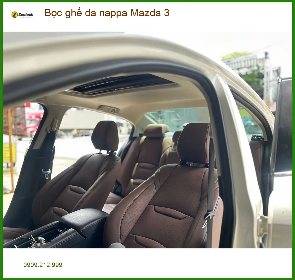 Anh Khải bọc ghế da nappa Mazda 3 tại Quận 4 để nâng tầm nội thất xe ảnh thực tế 4