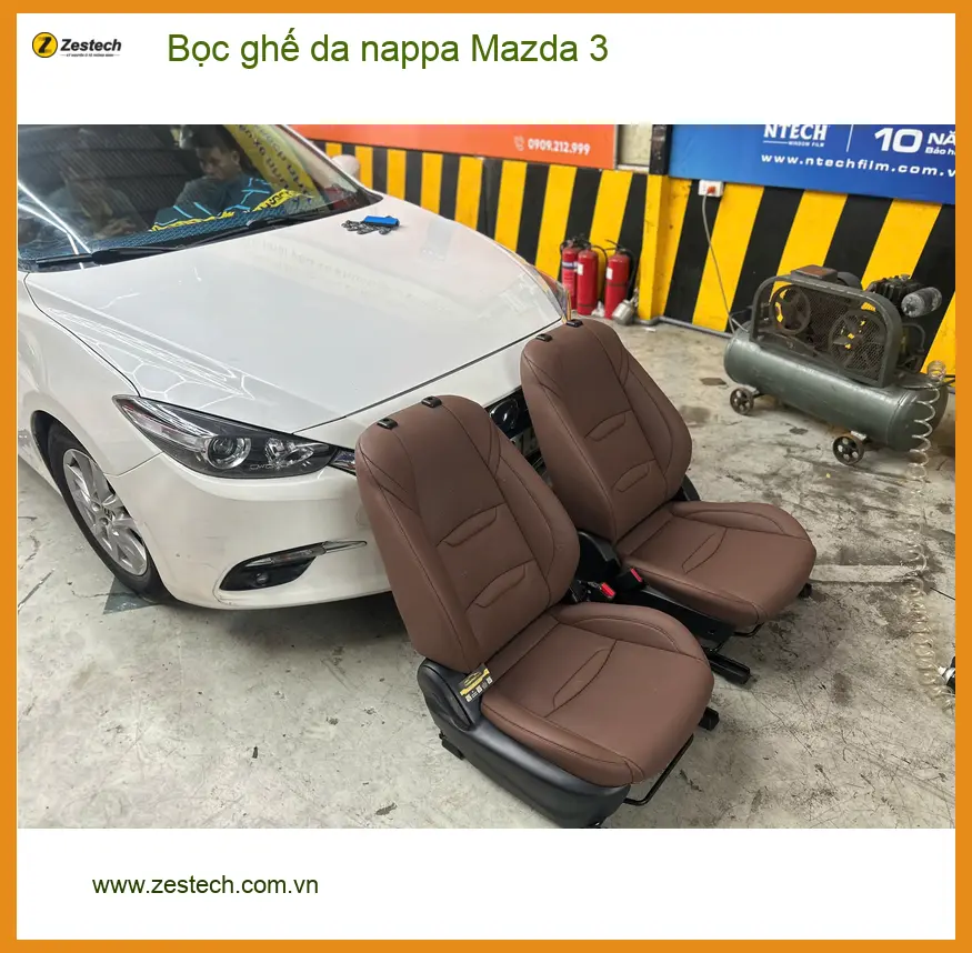 Chị Ngân bọc ghế da nappa cho Mazda 3 để nâng tầm không gian xe tại Quận 11