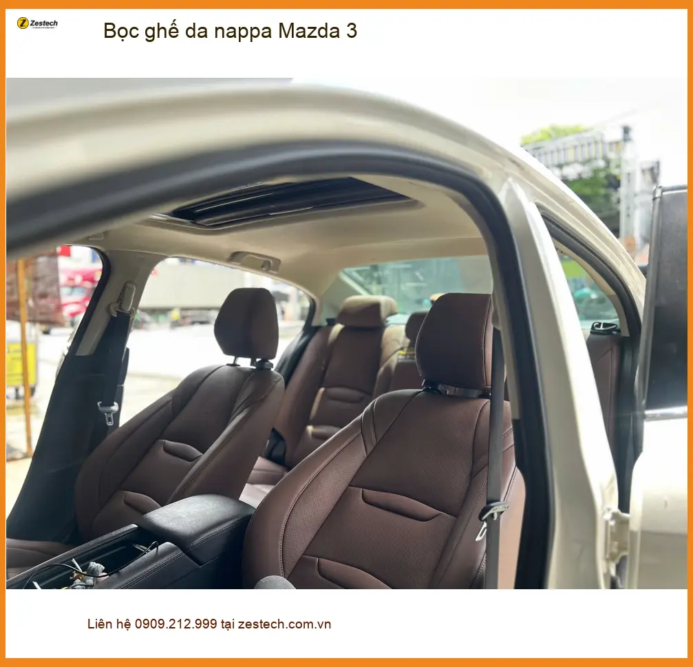 Anh Lâm bọc ghế da Nappa cho Mazda 3 tại Hóc Môn để nâng tầm không gian xe