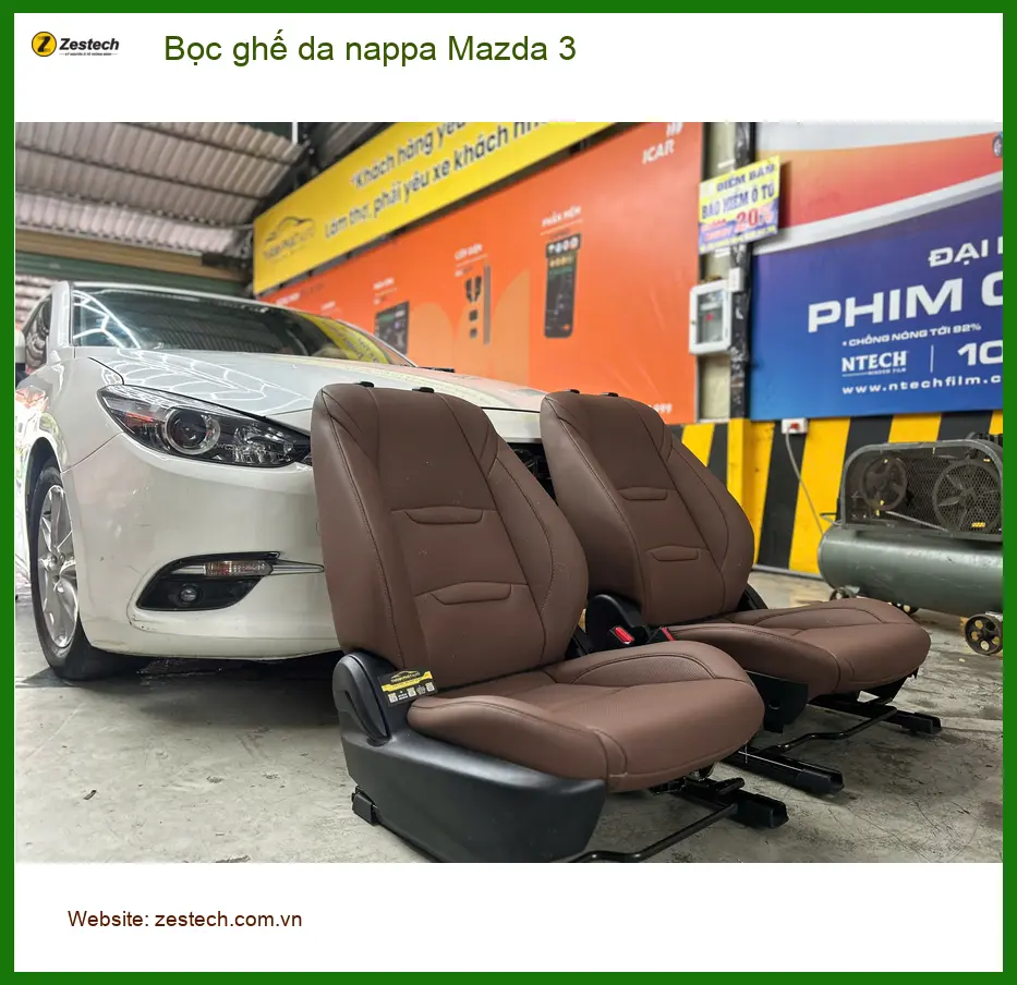 Chị Ngân bọc ghế da nappa cho Mazda 3 để nâng tầm không gian xe tại Quận 11 ảnh thực tế 2