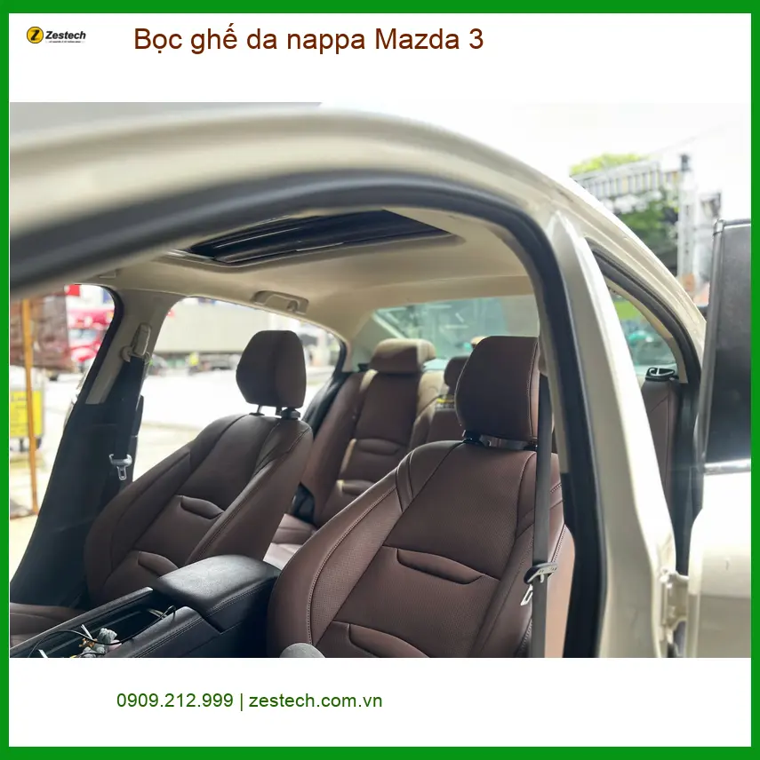 Anh Minh bọc ghế da Nappa cho Mazda 3 tại Quận 12 để nâng tầm sang trọng nội thất ảnh thực tế 2