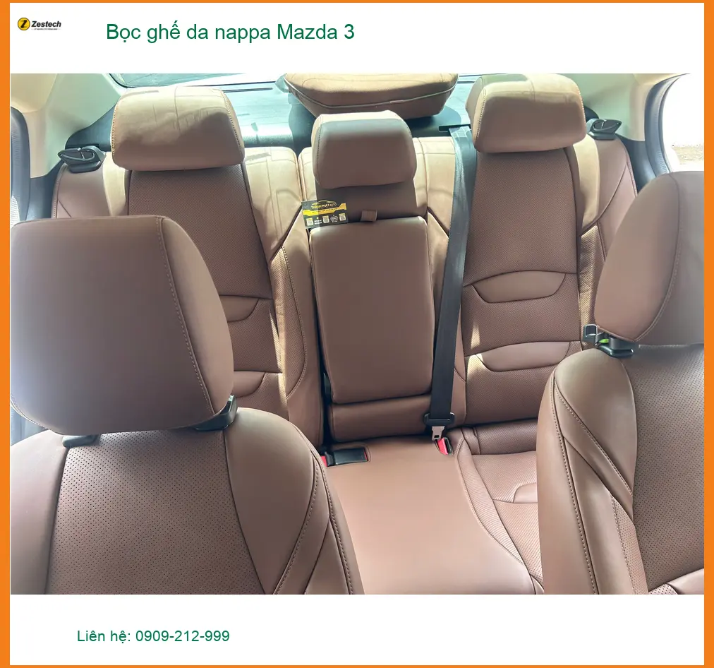 Anh Duy bọc ghế da nappa Mazda 3 tại Quận Huyện Cần Giờ để nâng tầm nội thất ảnh thực tế 2