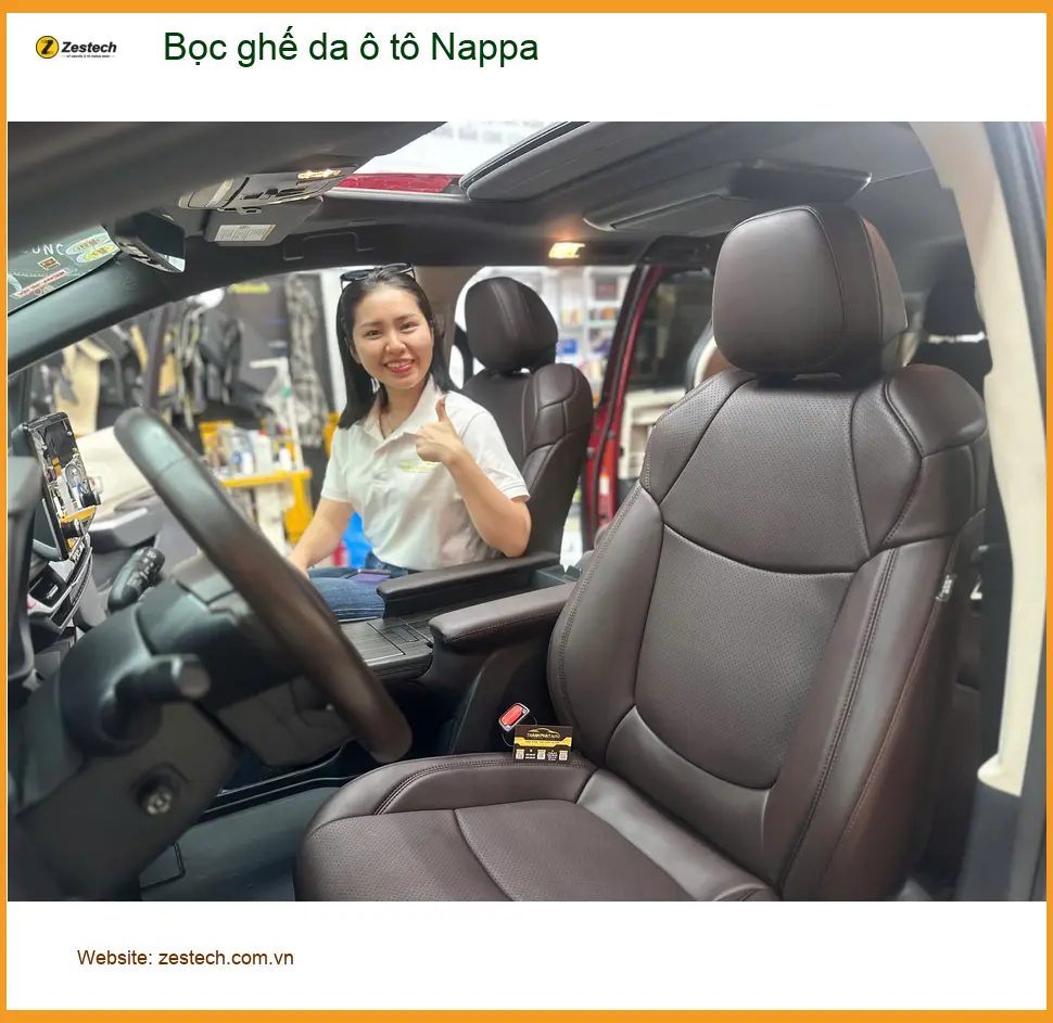 Chị Thùy Anh bọc ghế da Nappa cho Honda CR-V tại Hóc Môn để nâng tầm nội thất xe ảnh thực tế 2