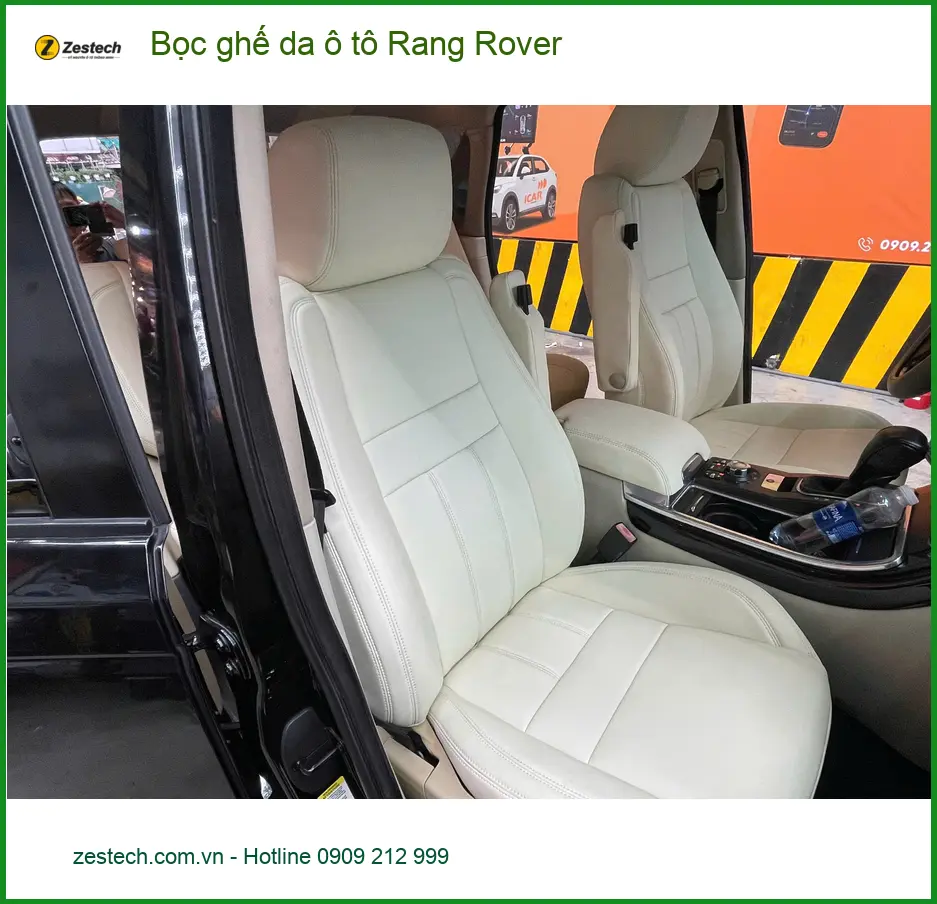 Chú Minh bọc ghế da ô tô Rang Rover tại Quận 2 để nội thất sang trọng hơn ảnh thực tế 4