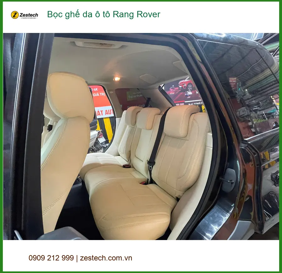 Chú Minh bọc ghế da ô tô Rang Rover tại Quận 2 để nội thất sang trọng hơn ảnh thực tế 5