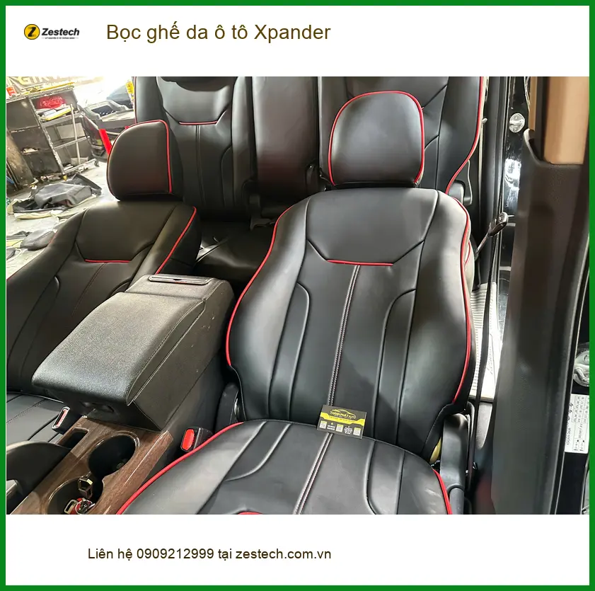 Chị Thảo bọc ghế da ô tô Xpander tại Quận 3 để nội thất sang trọng hơn ảnh thực tế 5